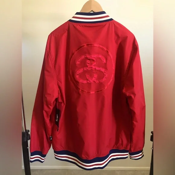 Stussy SS varsity jacket size large brand new - Picture 1 of 10